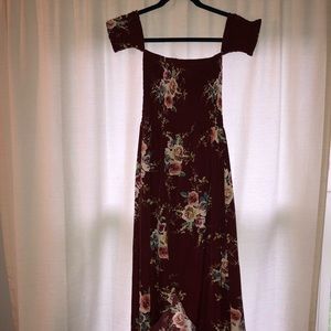 Off the arm high low dress